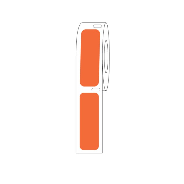 Direct Thermal Cryo Label 38x13mm for Cryogenic Vials Orange Roll Form